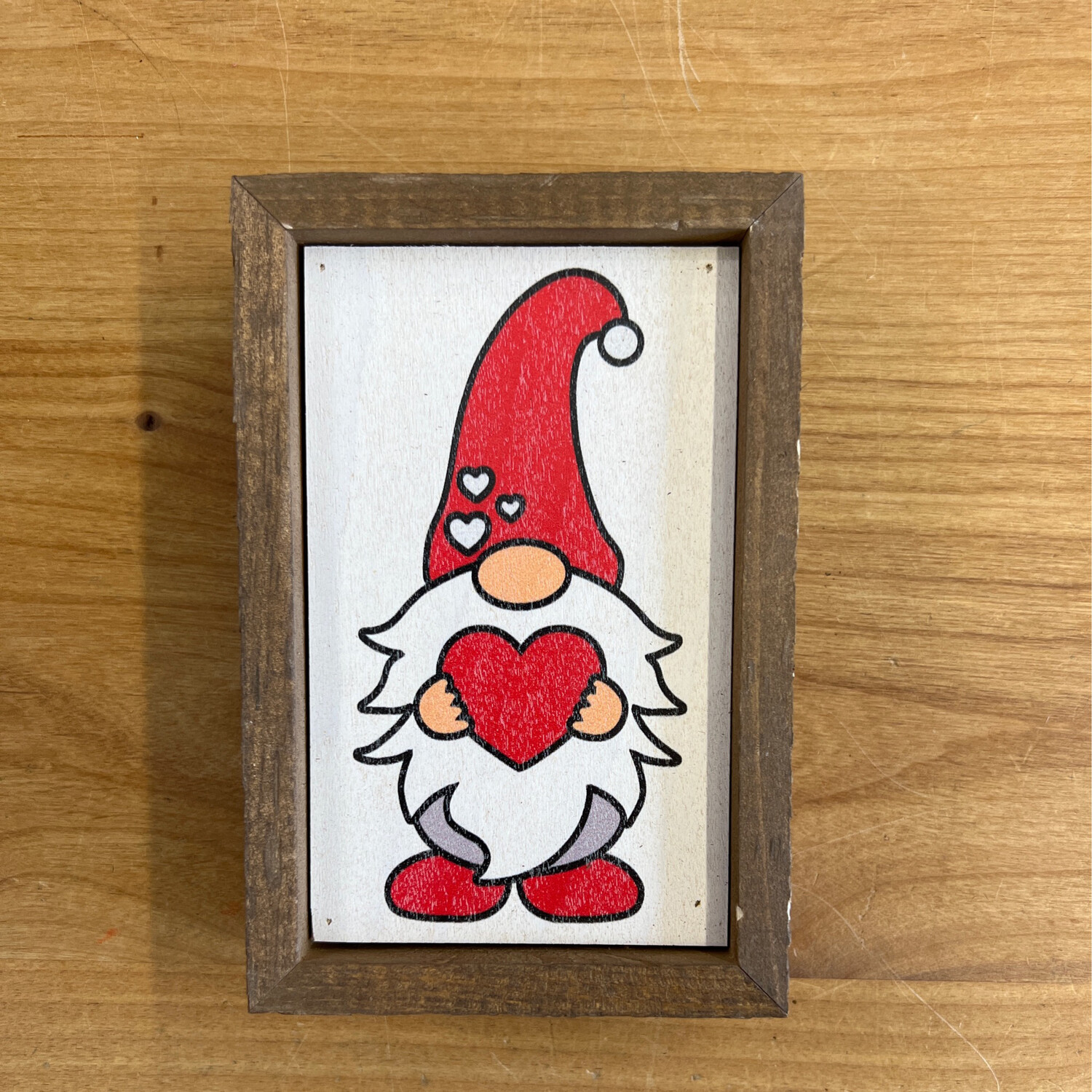 Heart Gnome Framed Sign