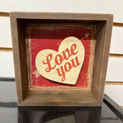 Love You Framed Sign