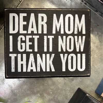 Dear Mom Box Sign