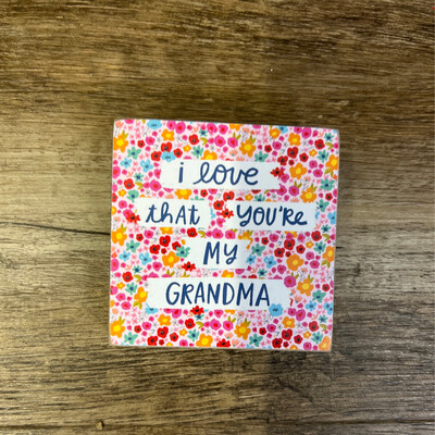 Colorful Grandma Block Sign