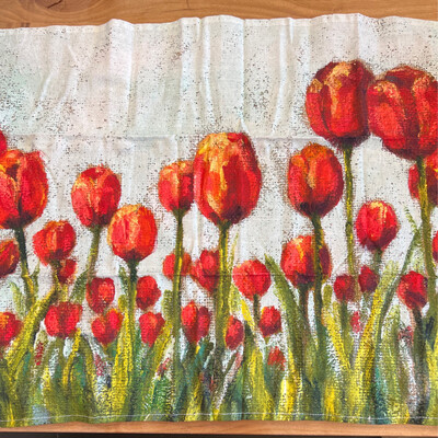 Tulip Fields Tea Towel