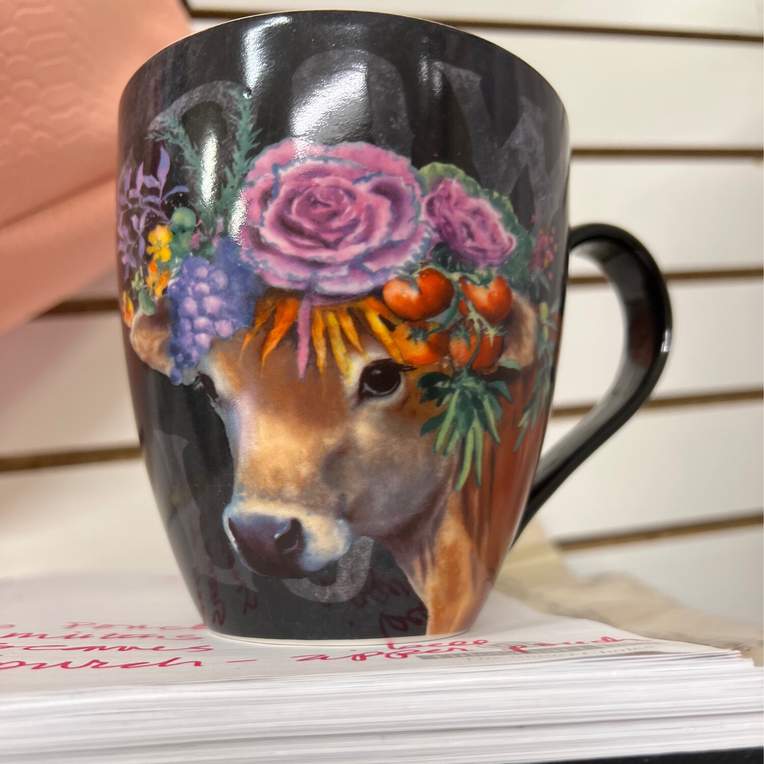 17oz Floral Cow Mug