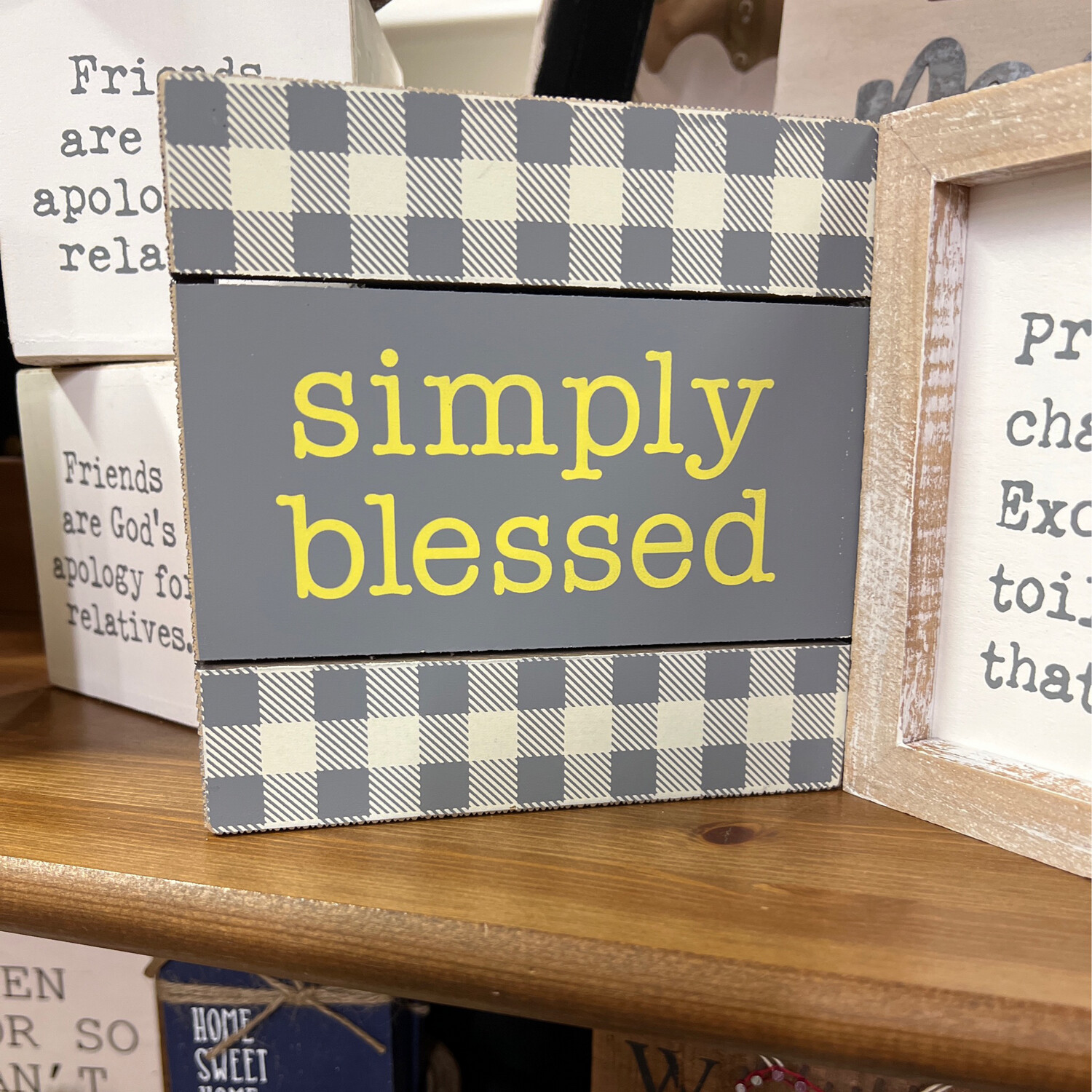 Simply Blessed Slat Sign