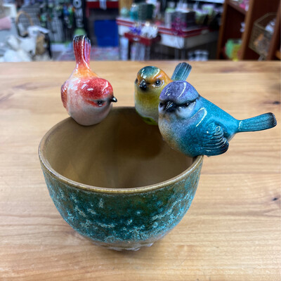 Ceramic Bird Pot Sitter