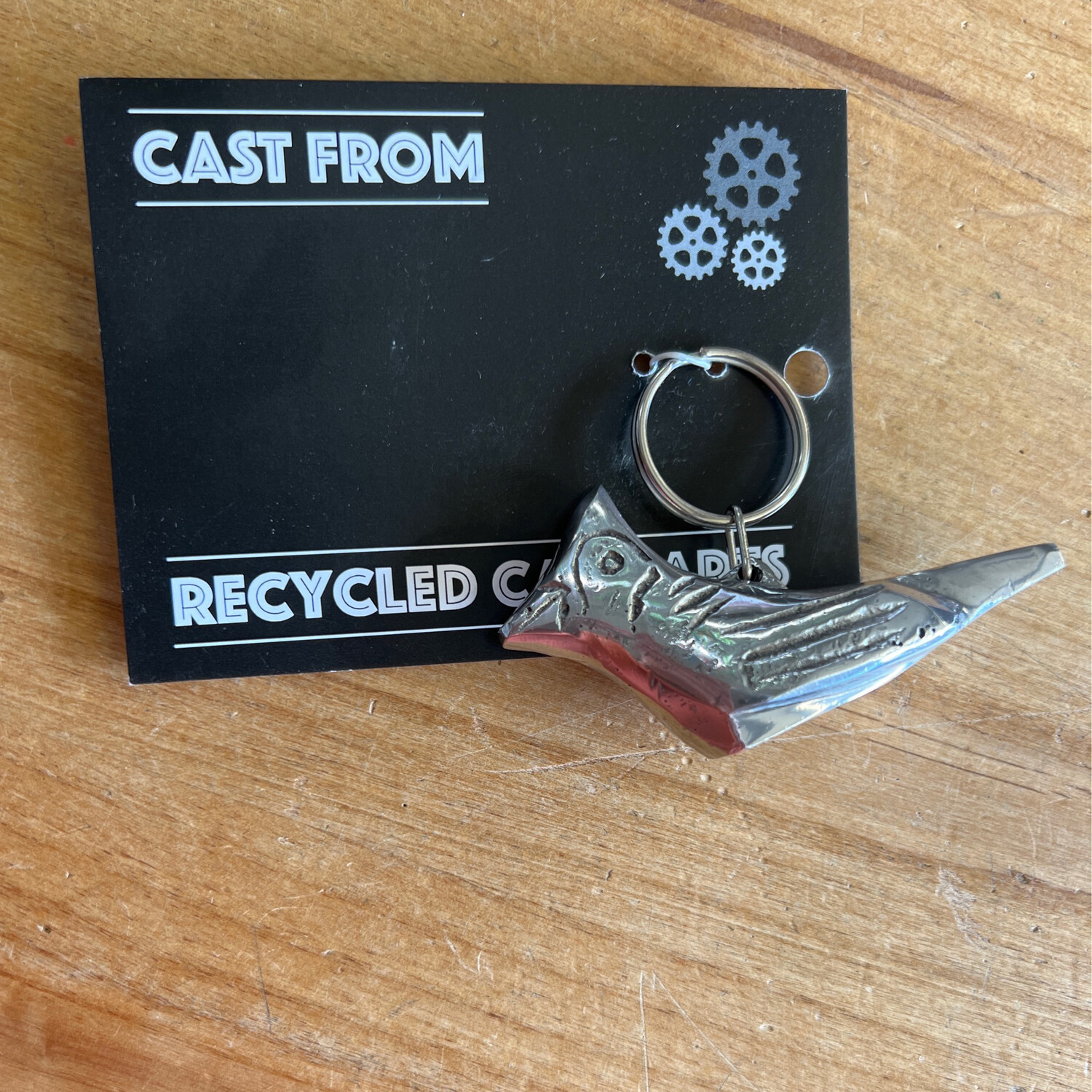 Recycled Aluminum Cardinal Keychain