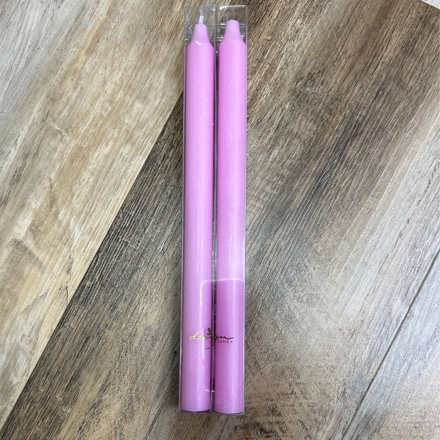 Pink Taper 2 Pack Candle