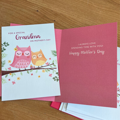 Grandma two owls Card