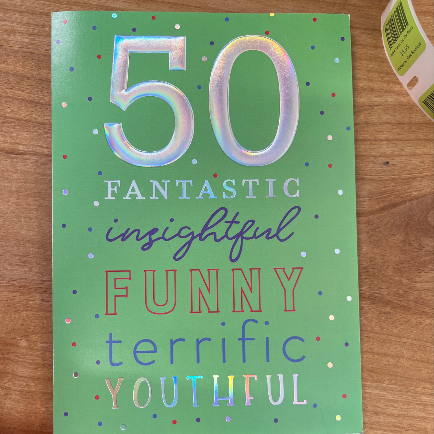 50 FIFTY Birthday Card