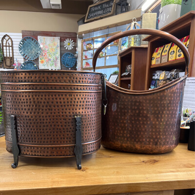 Antiqued Copper Containers