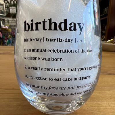 Birthday Wine Glass