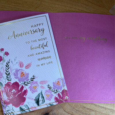 Pink Floral Anniversary