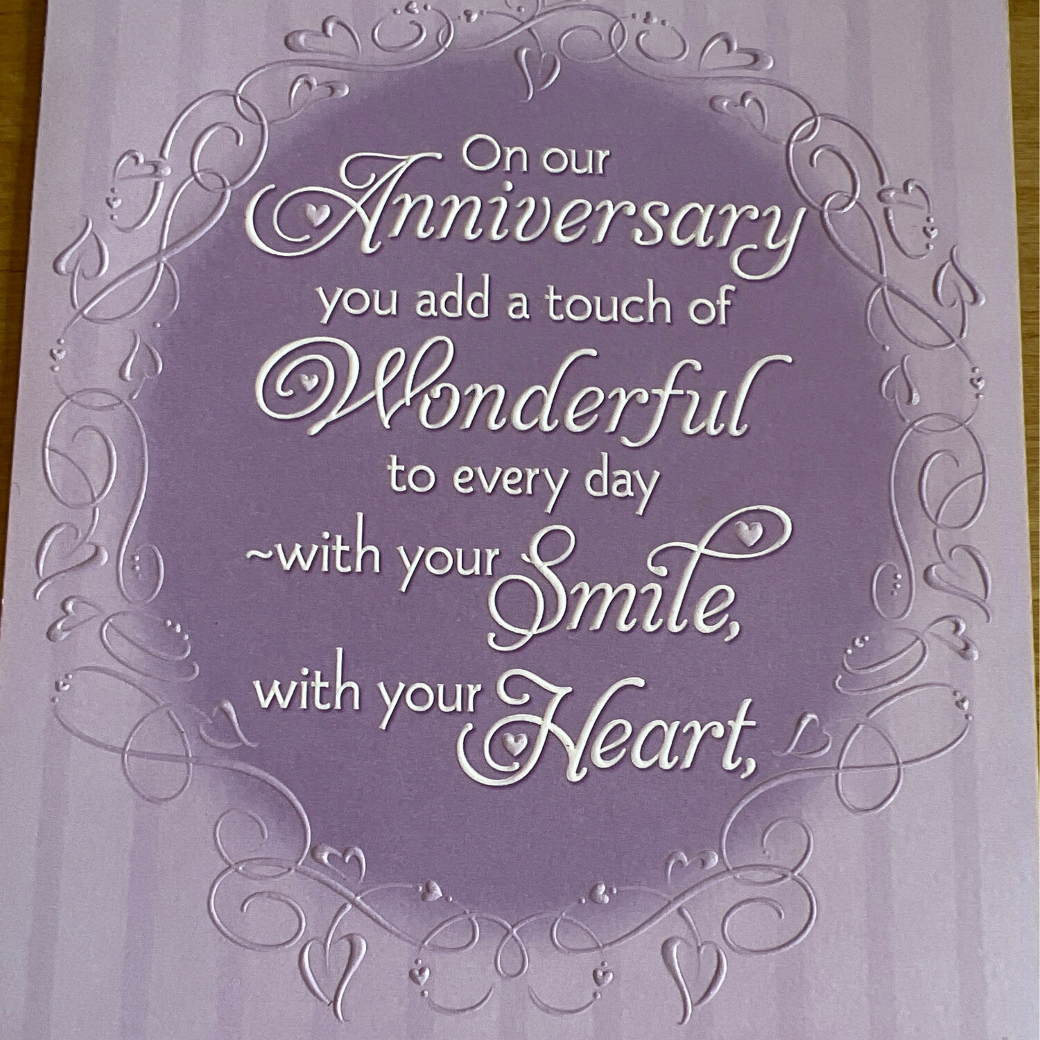 Purple Anniversary Card