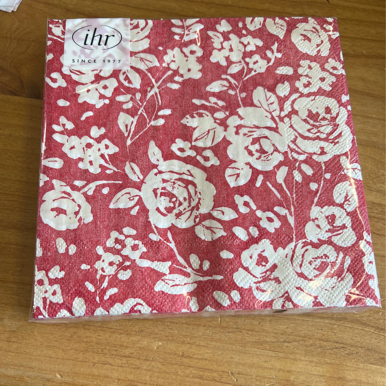 Solveig Red Floral Luncheon Napkin