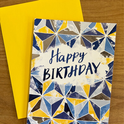 Geometric Stars Birthday Card