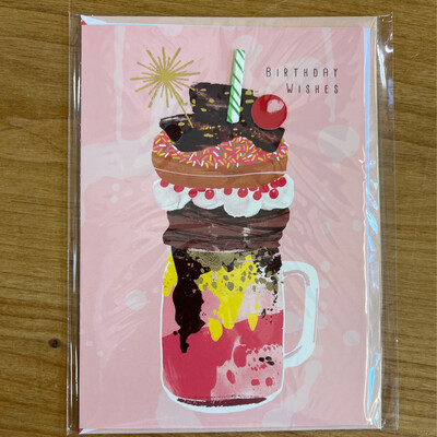 Monster Milkshake Birthday Card