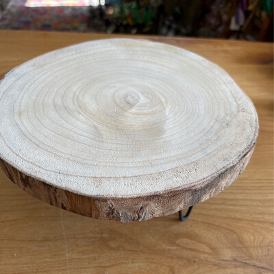 11" Pawlonia Wood Pedestal