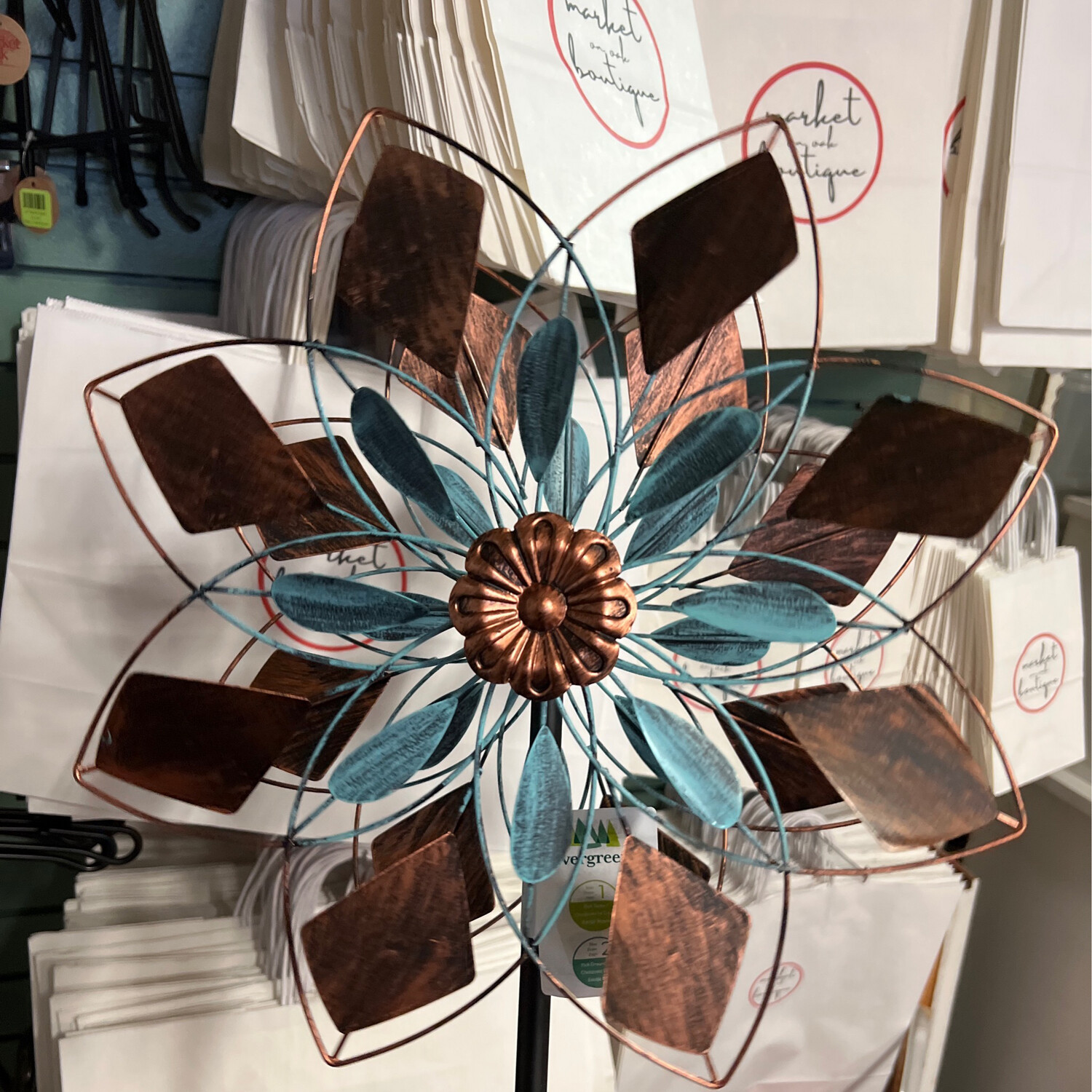 Copper & Turquoise Wind Spinner