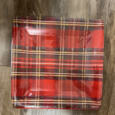 10" Square Plaid Plate 10" Square Plaid Plate