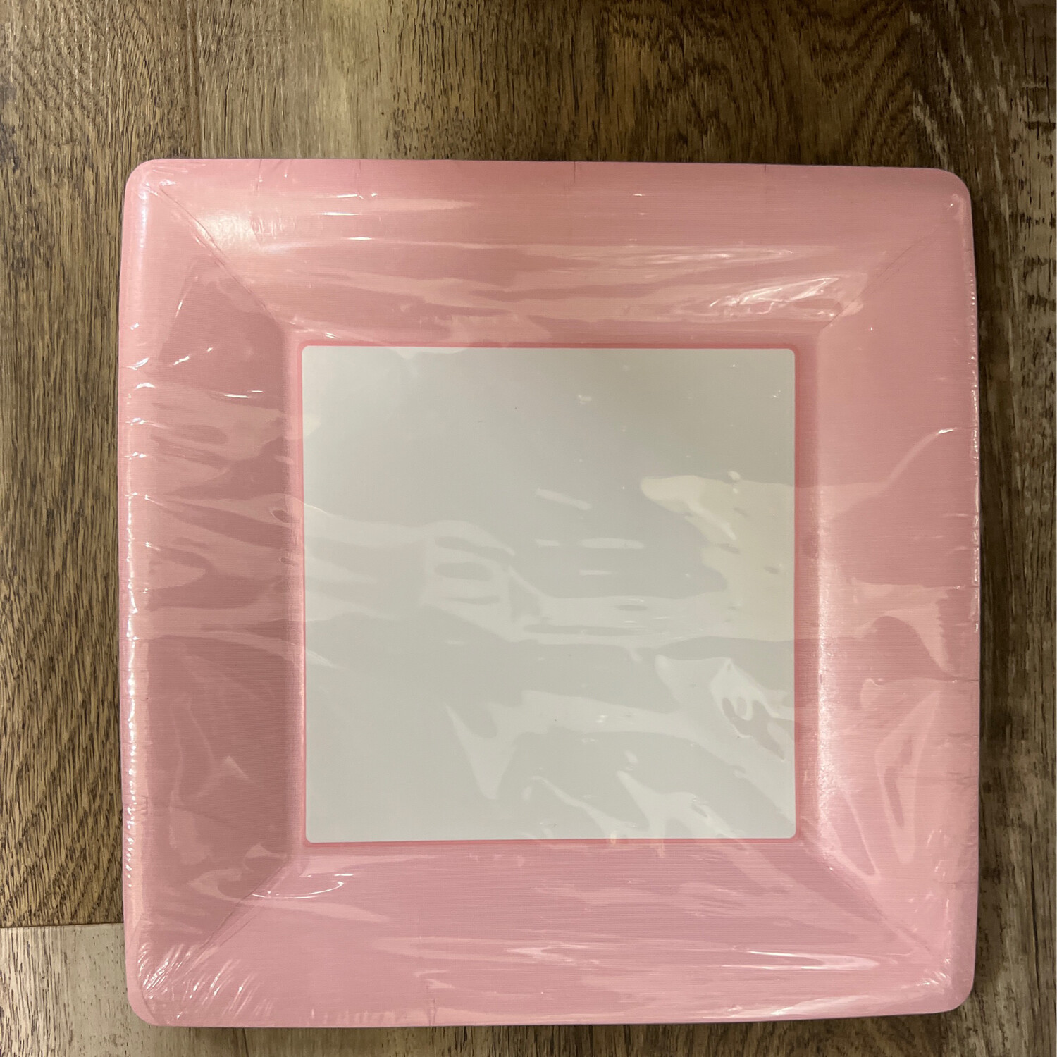 10" Square Rose Linen Plate