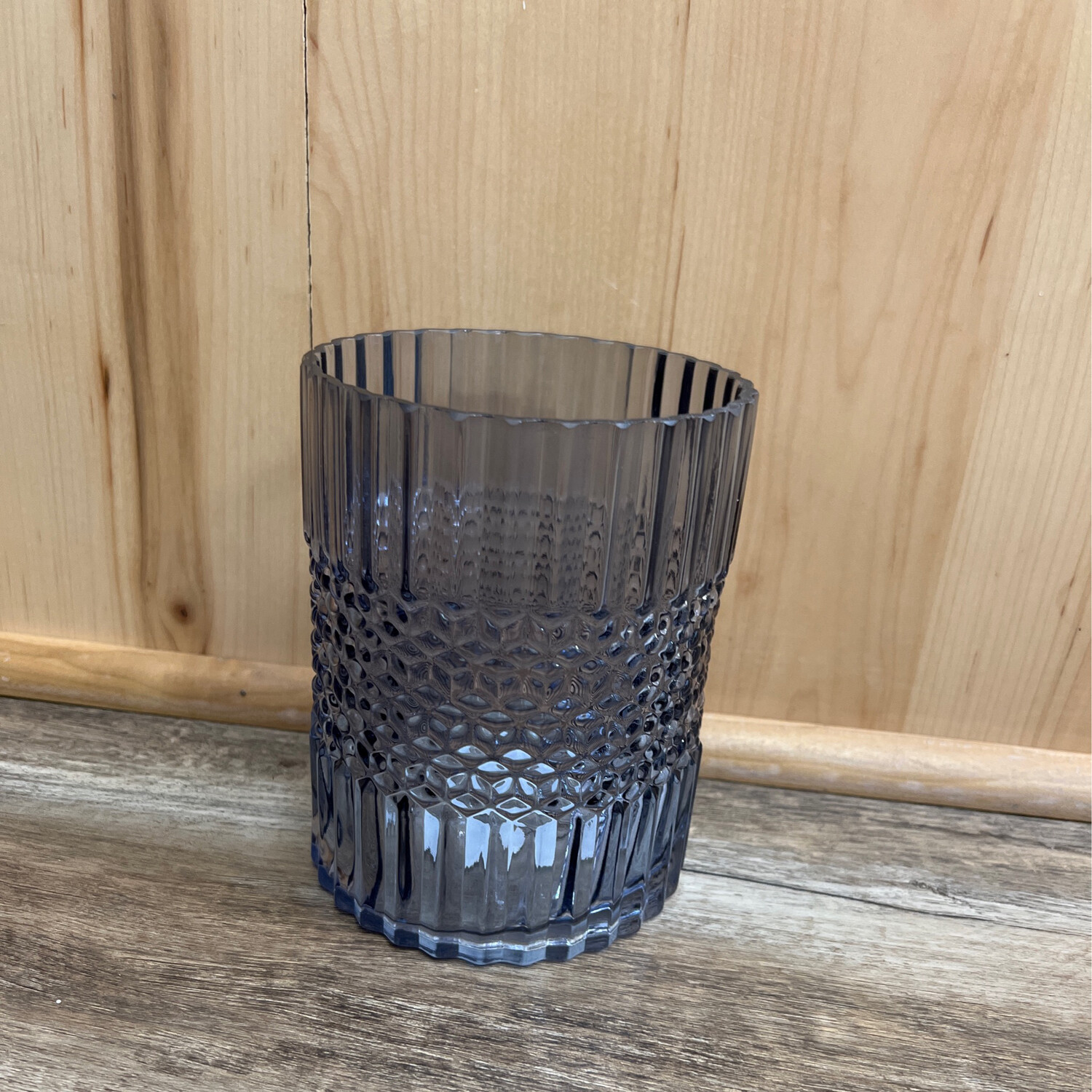 5" x 6.5" Blue Glass Vase