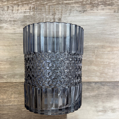 5" x 6.5" Blue Glass Vase