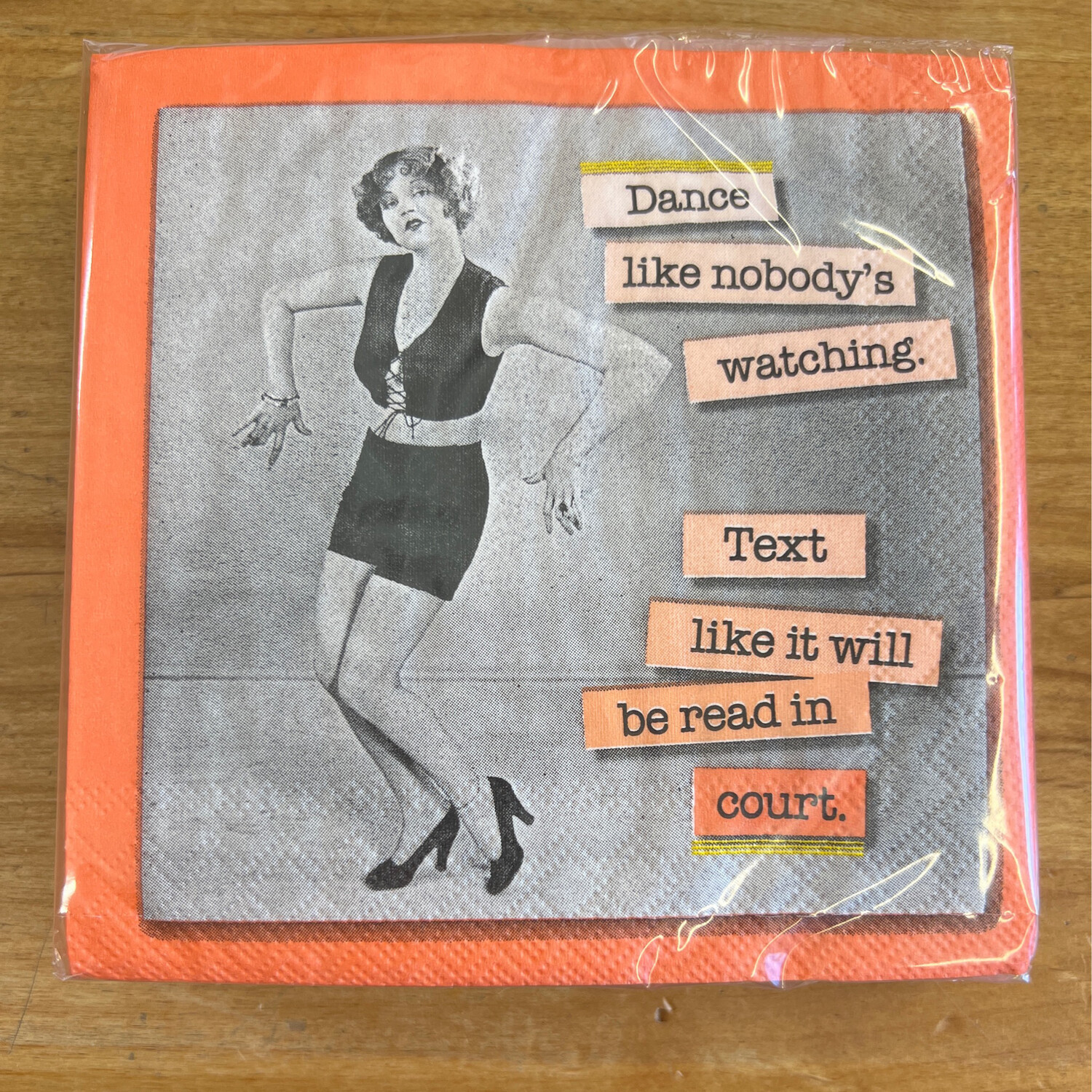 Text Read in Court Cocktail Napkins