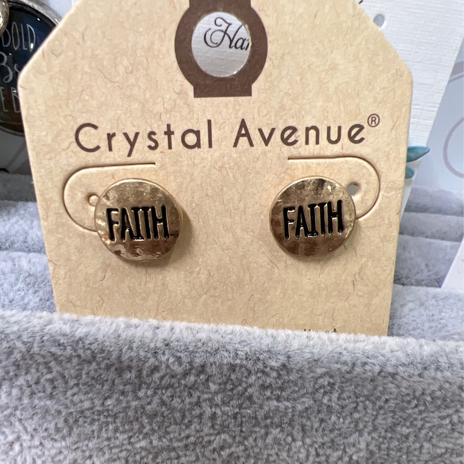 Faith Golden Stud Earrings