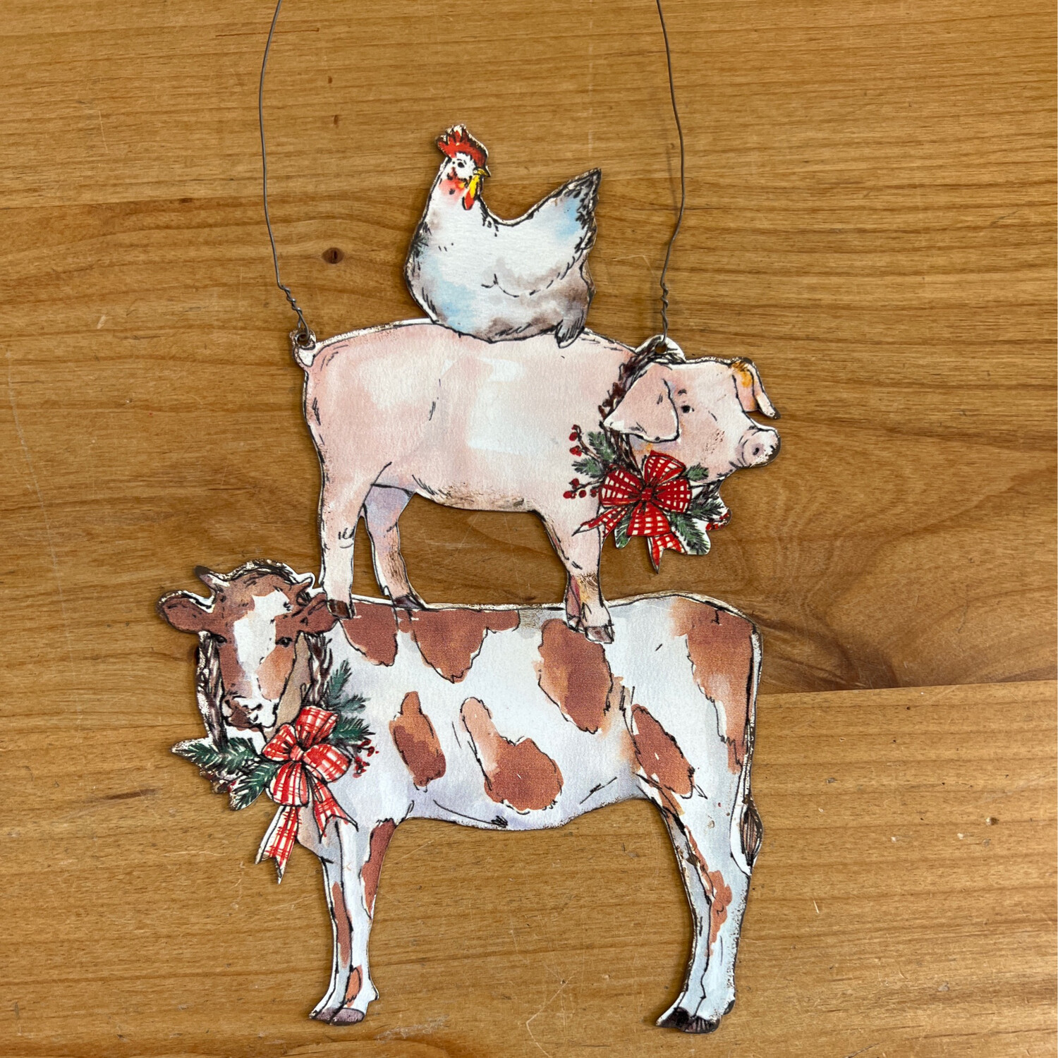 Farm Animals Tin Hanger