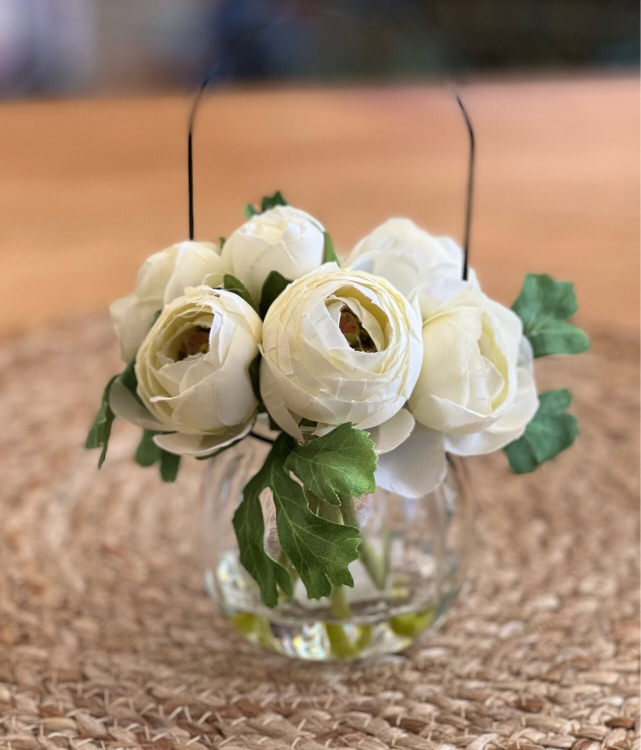 White Ranunculus Vase