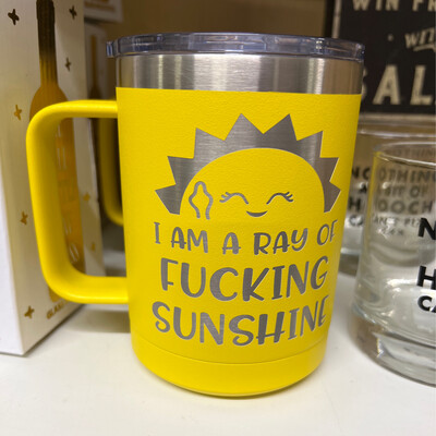 Ray of F***ing Sunshine Handled Mug