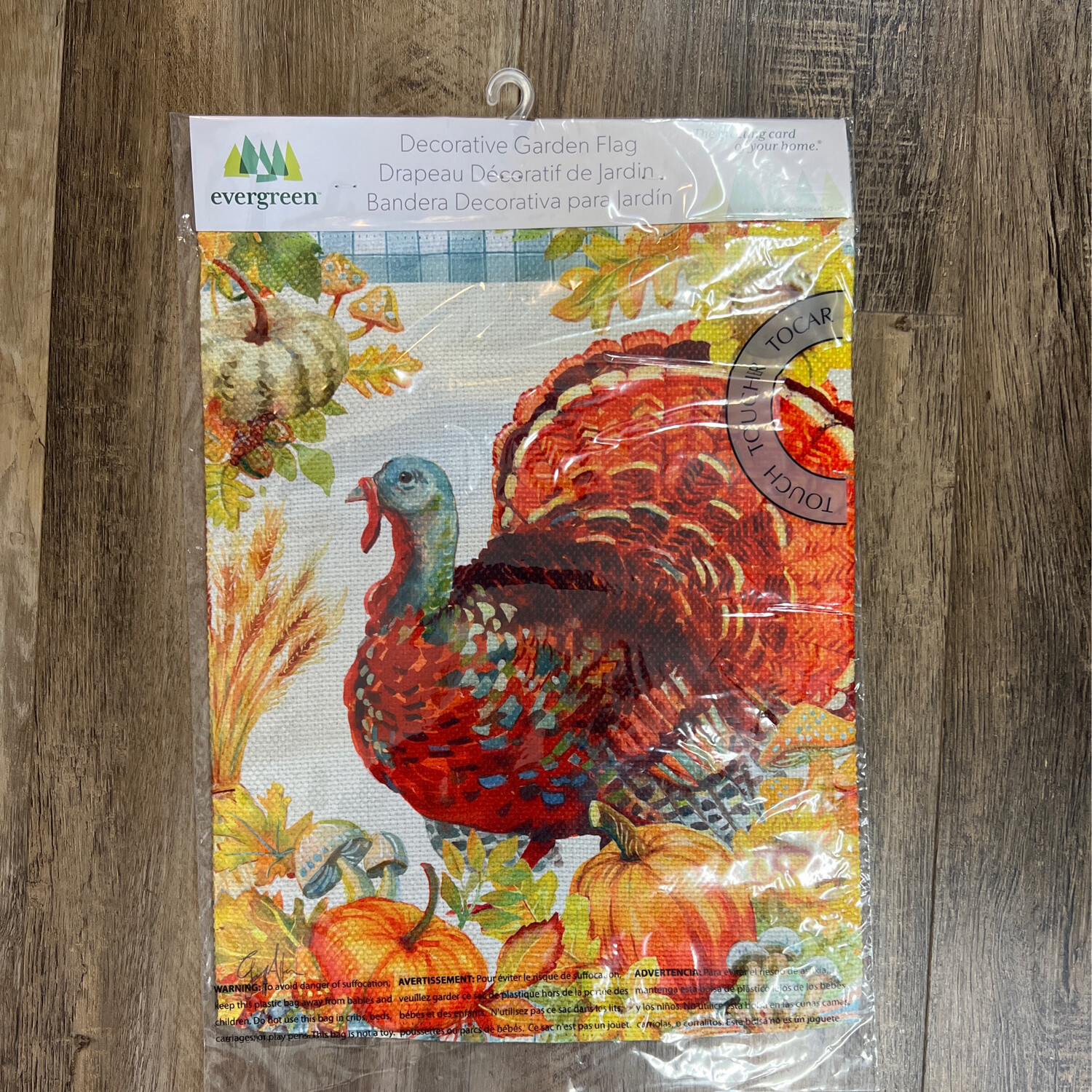Gingham Turkey Garden Flag Gingham Turkey Garden Flag