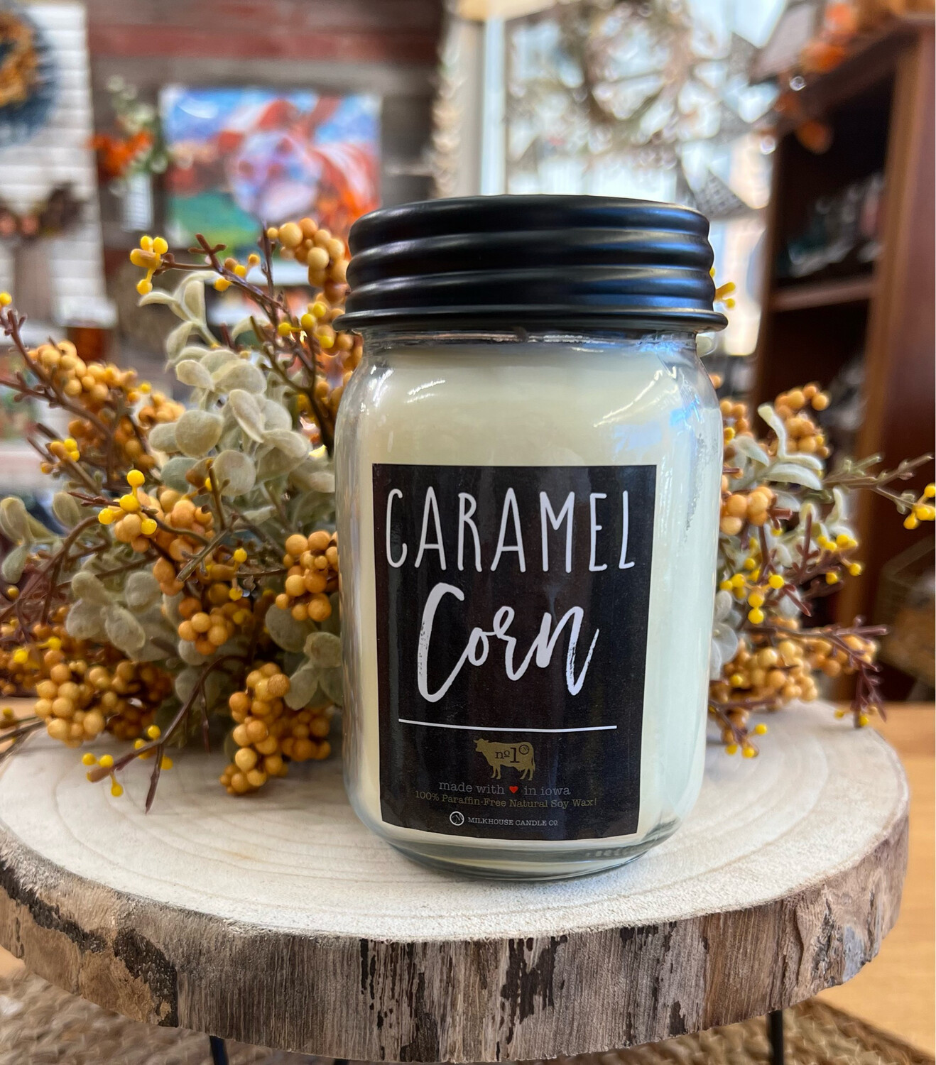 Caramel Corn 13oz Mason Jar Candle