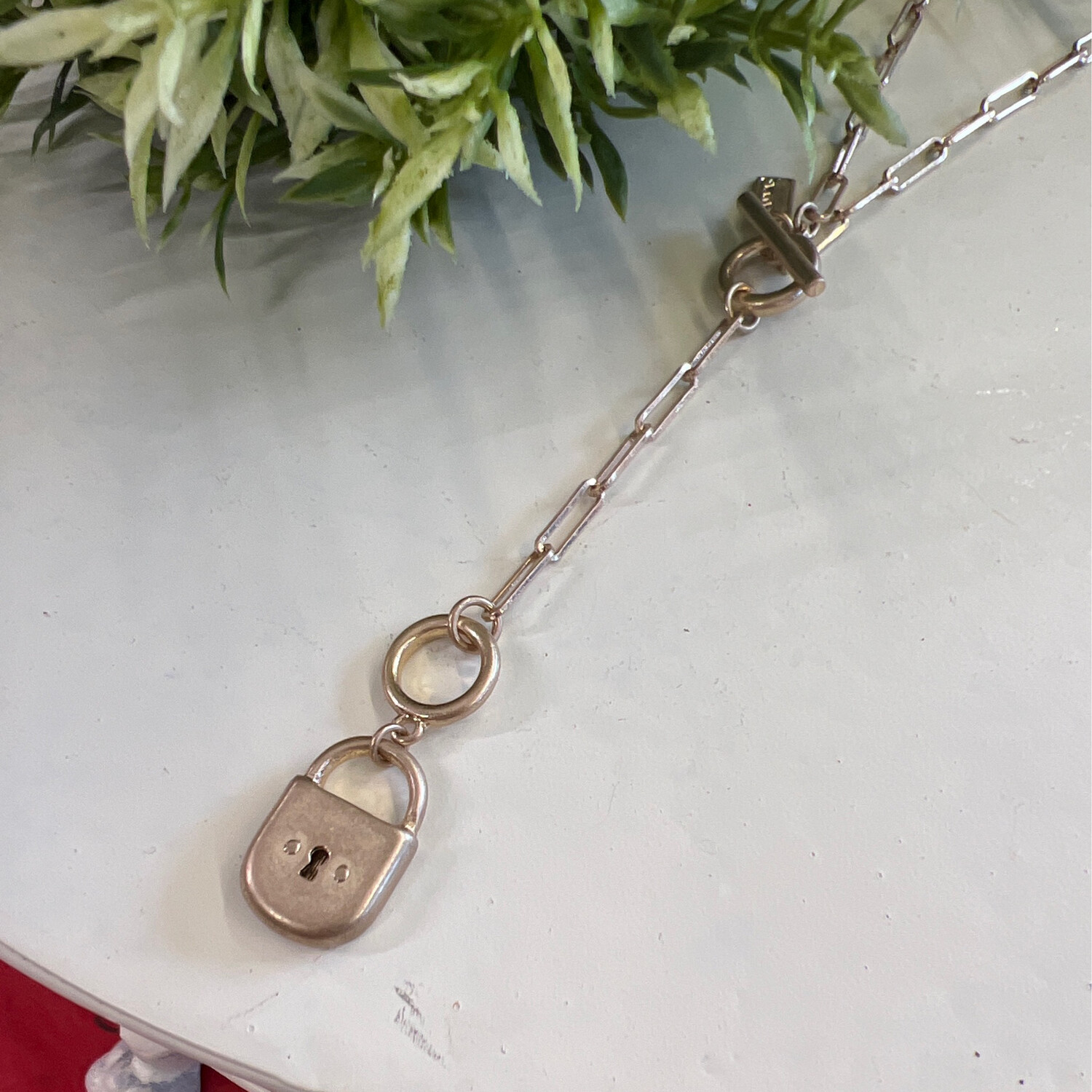 Rounded Lock Necklace