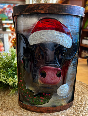Handpainted Solar Cow Lantern Handpainted Solar Cow Lantern