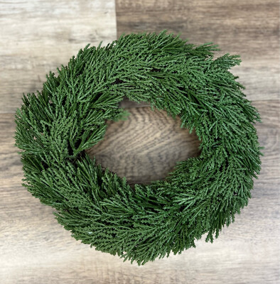 10" Faux Cedar Wreath