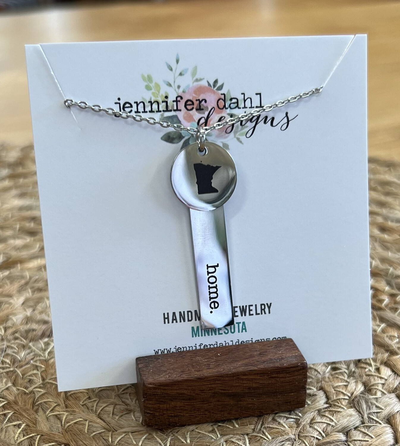 Custom MN Engraved Necklace