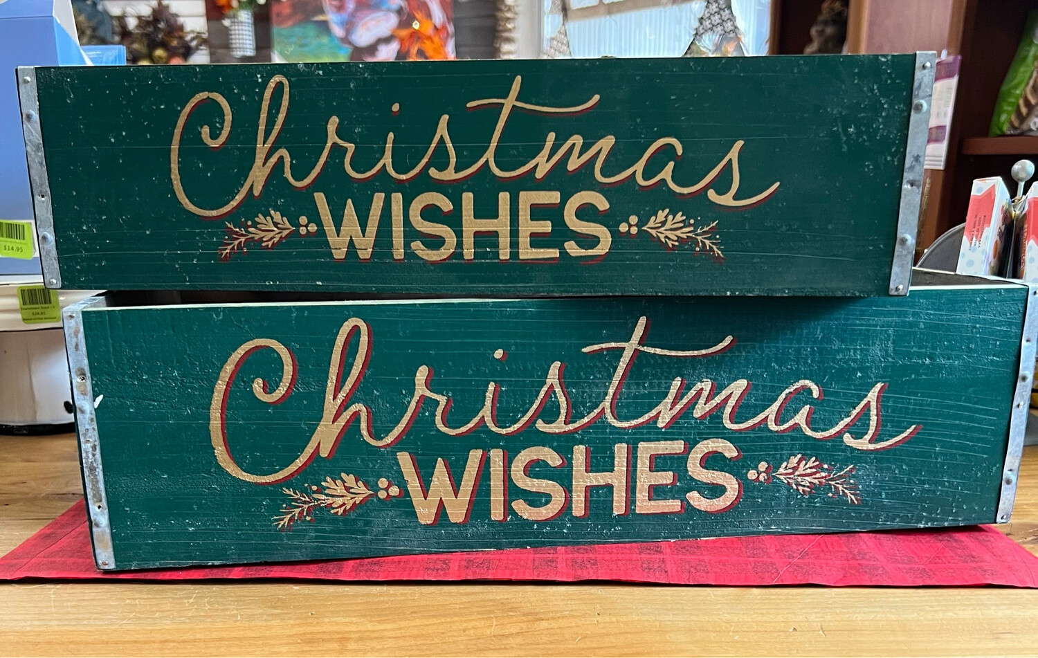 Green Wood Decorator Box