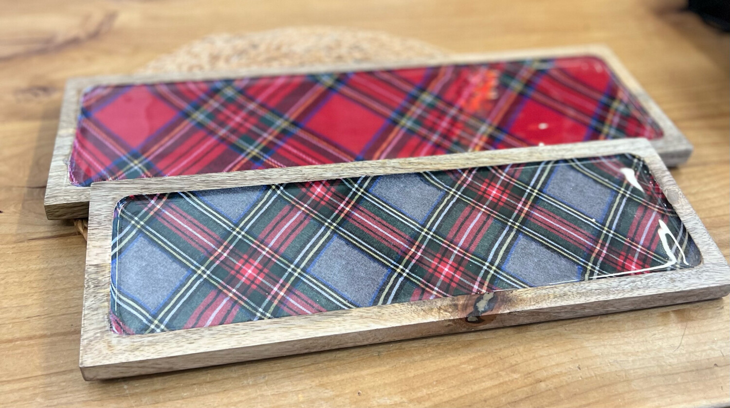 Enamel Tartan Trays