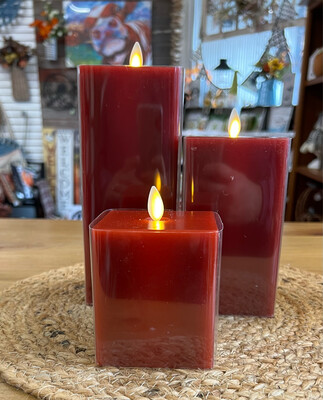 RED Luminara Candles