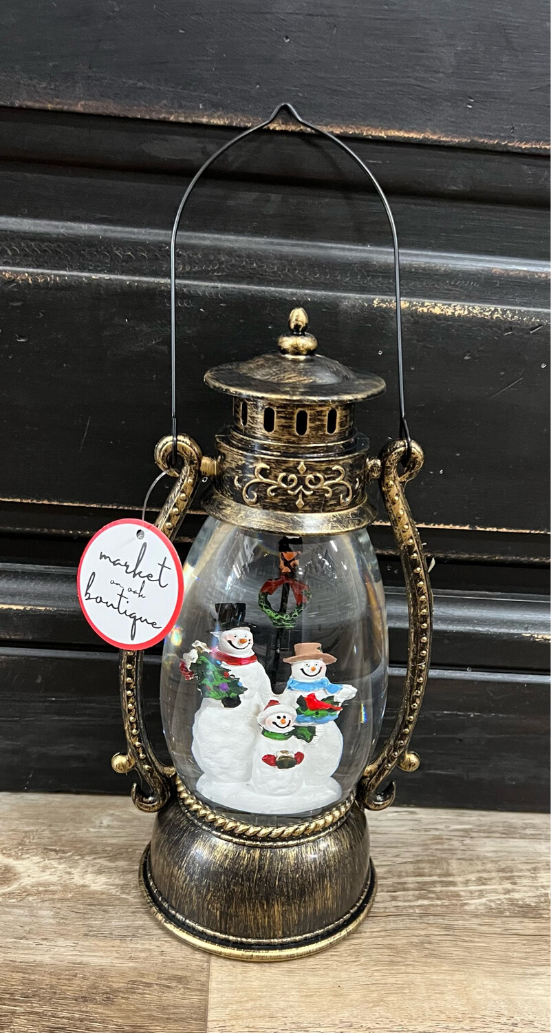 10" Snowman Choir Water Lantern