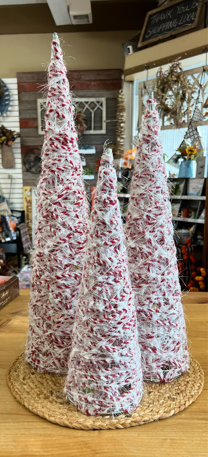 Candy Stripe Cone Trees