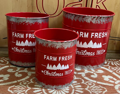 Red Holiday Buckets Red Holiday Buckets