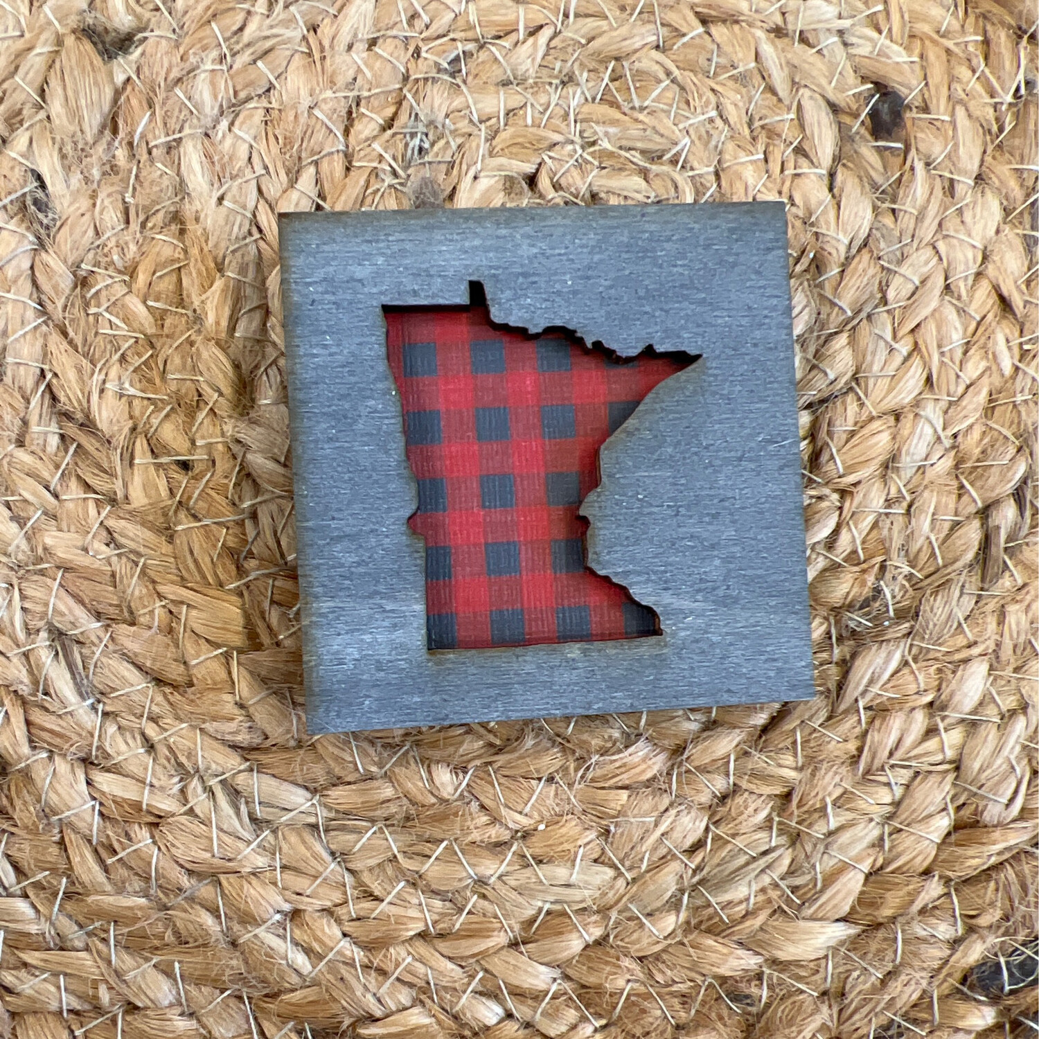 Red Plaid Magnet