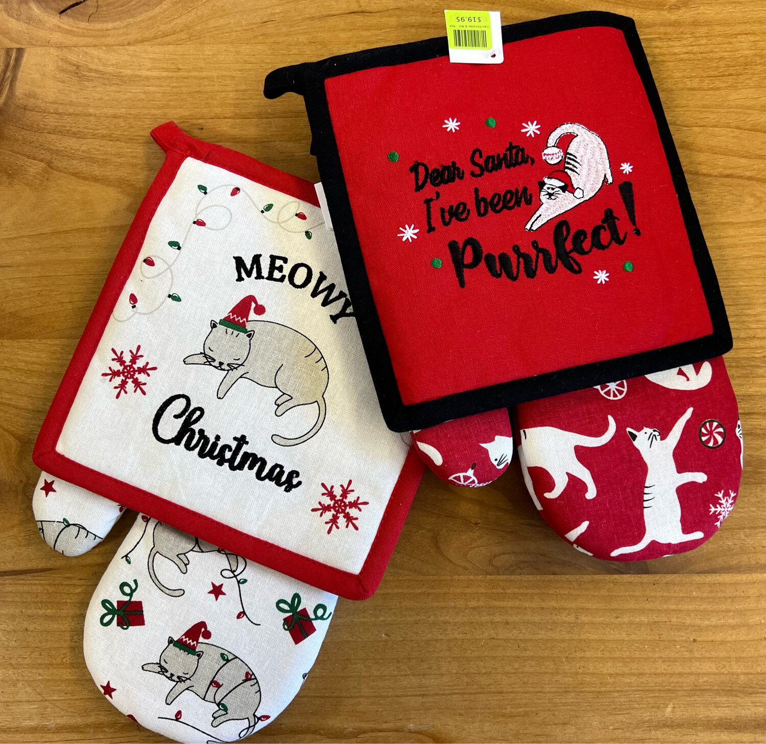 Cats Potholder &amp; Mitt
