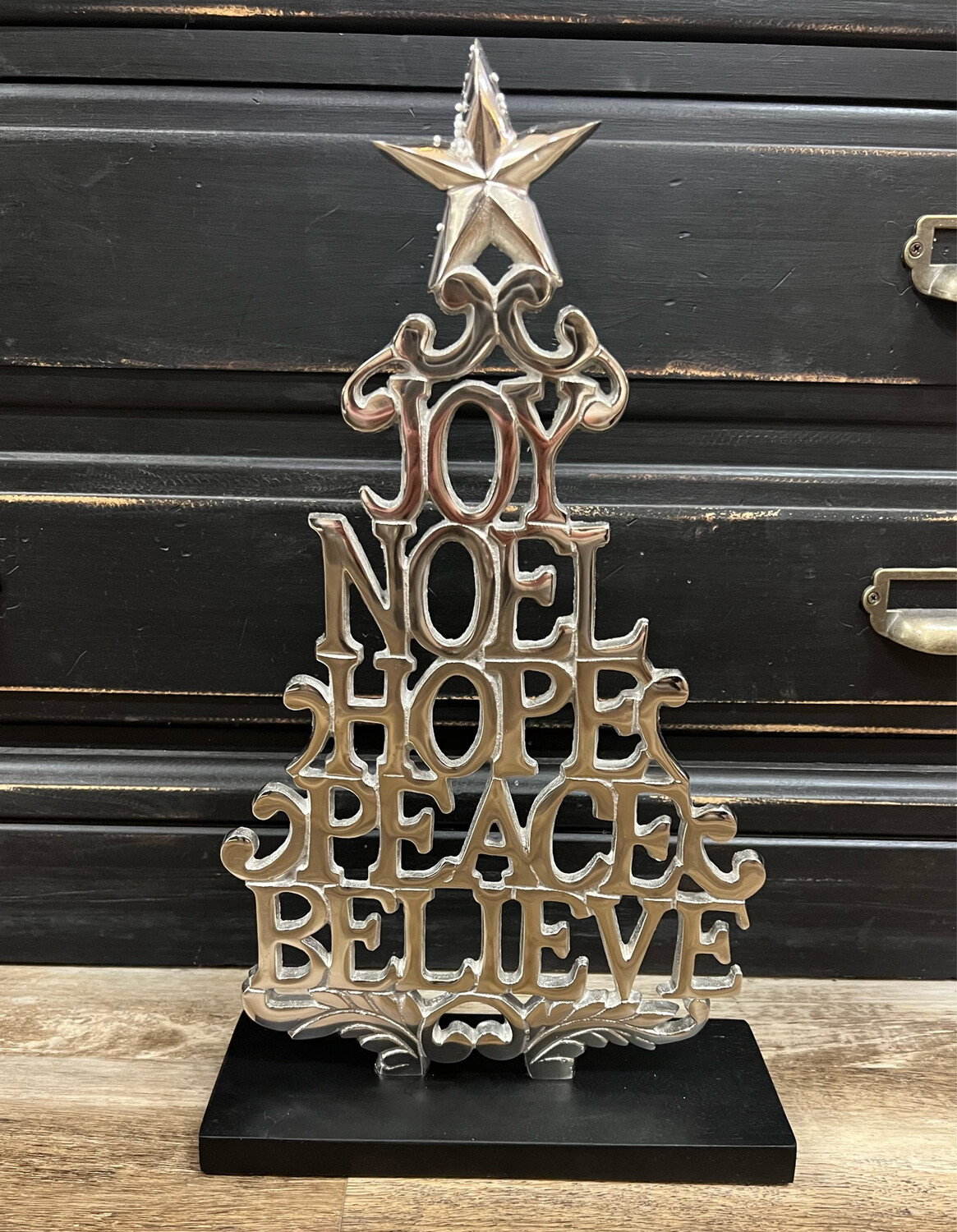 Silver Metal Holiday Sentiments