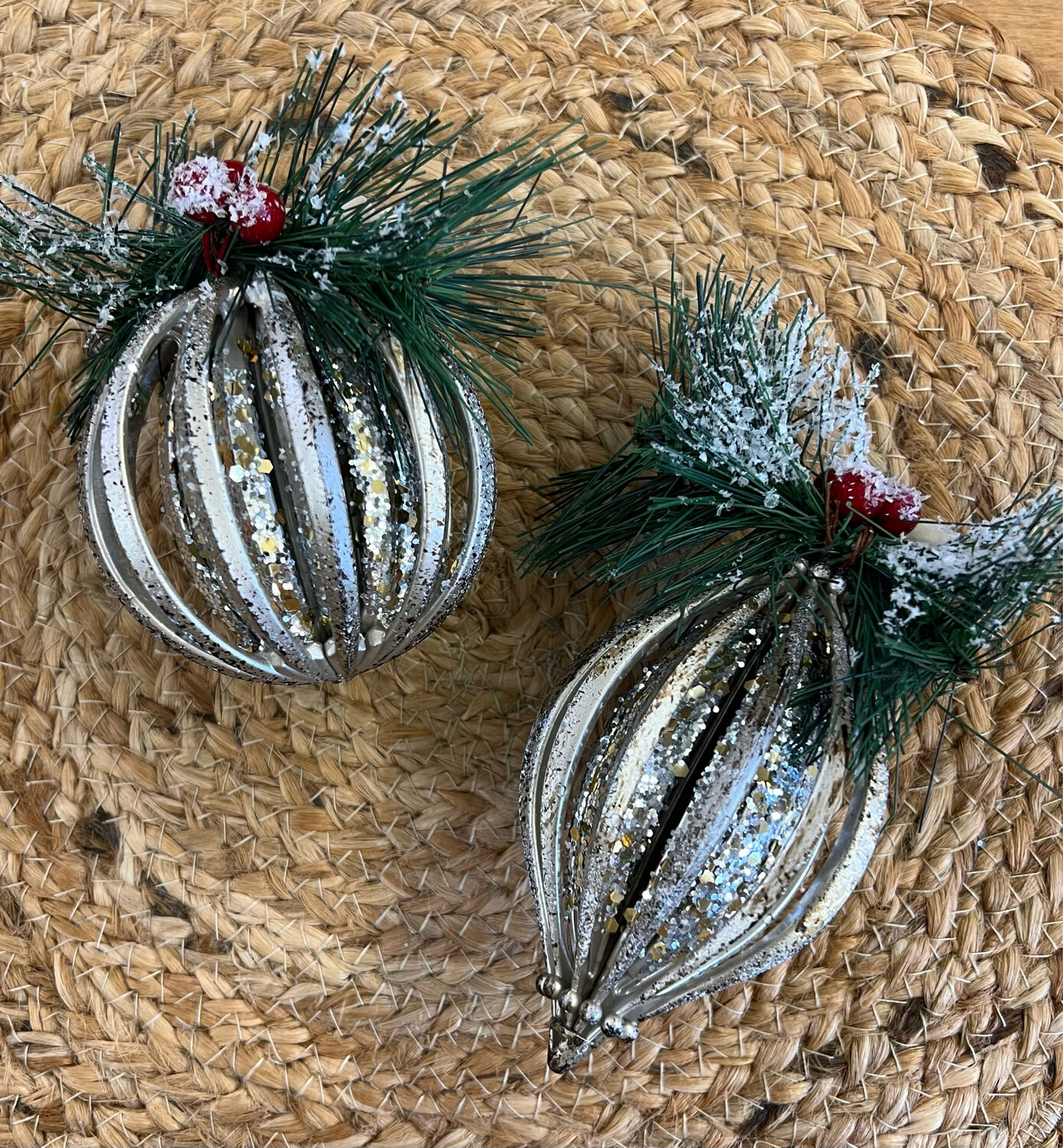 Silver Open Ornaments