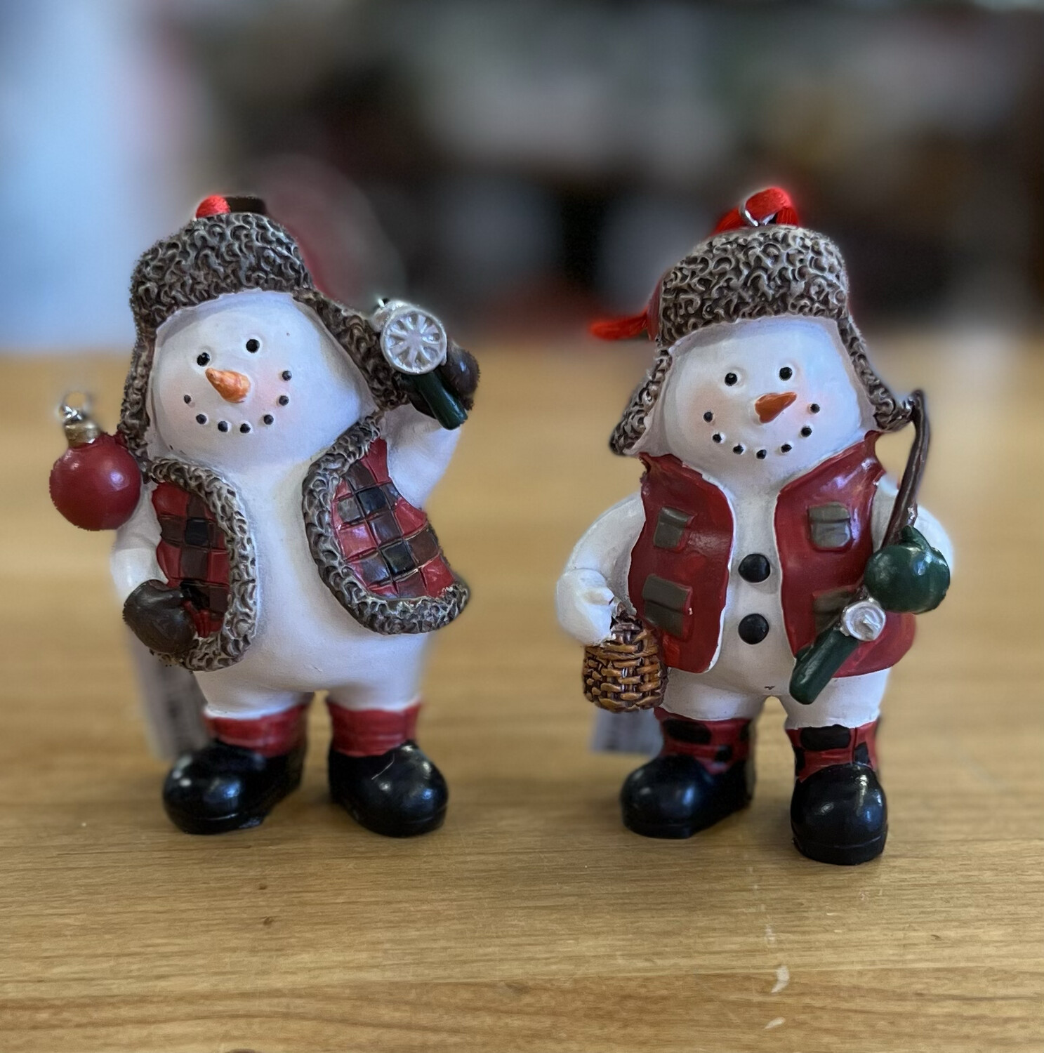 Fishing Snowman Ornament
