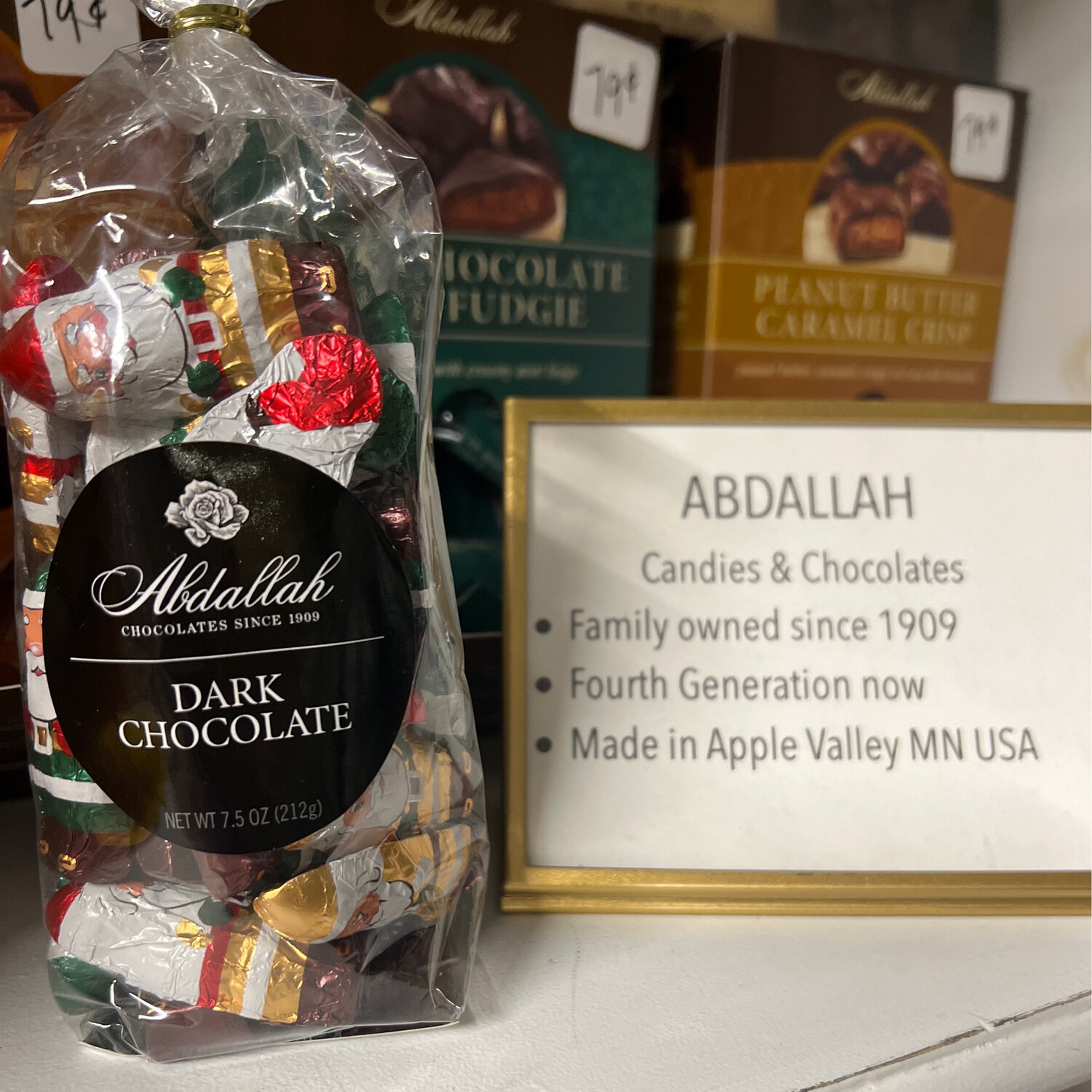 Abdallah 7.5oz Dark Chocolate Santas