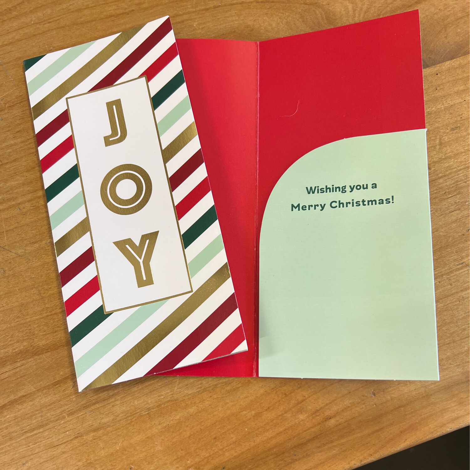 Striped JOY Money Holder