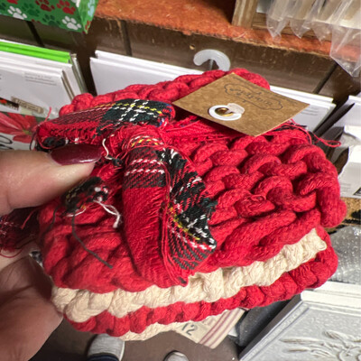 Red & White Coaster Set Red & White Coaster Set